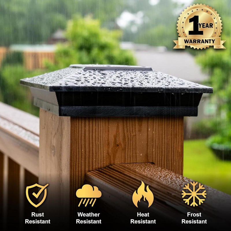 Classy Caps NSX66B 6x6 Aluminum Post Cap - Black fits 5"x5", 5.5"X5.5" & 6"X6", Heavy Duty Cast Aluminum, Ideal for Fence, Deck or Posts - Image 5
